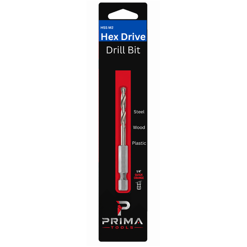 Prima Tools HSS (M2) Quick Release Hex Drive Drill Bit